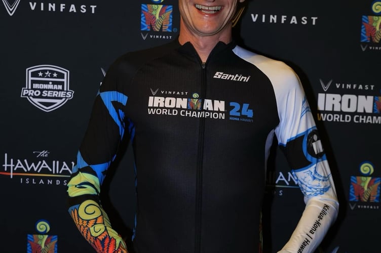 All smiles for Donald Brooks with his Ironman prize
