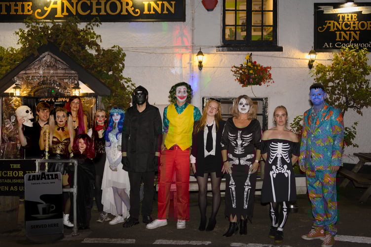 Halloween fancy dress  spooktacular at The Anchor Inn in Cockwood. Photo: Mike Alsford