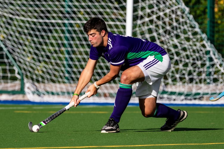 Ashmoor's Matt Pearce who scored the decisive third goal in the Mens 2nd team's important win against second placed Exeter