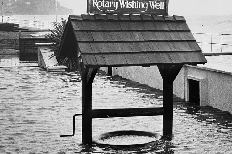 Storm flooding in Teignmouth