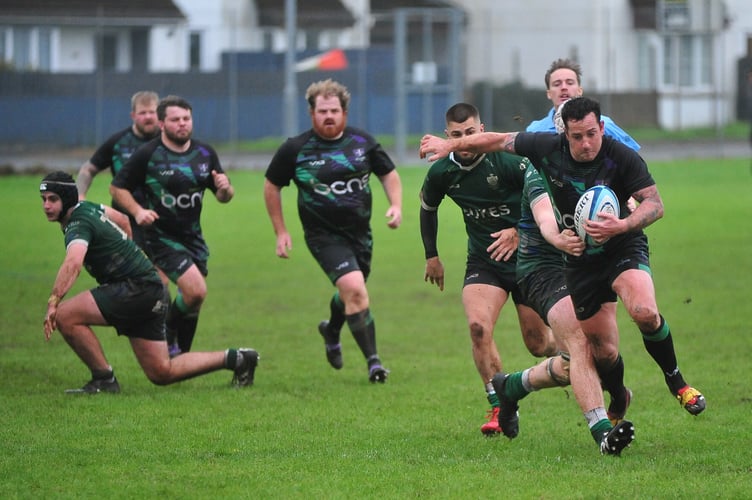 Rugby. New Cross 1st XV versus Sidmouth 2nd XV