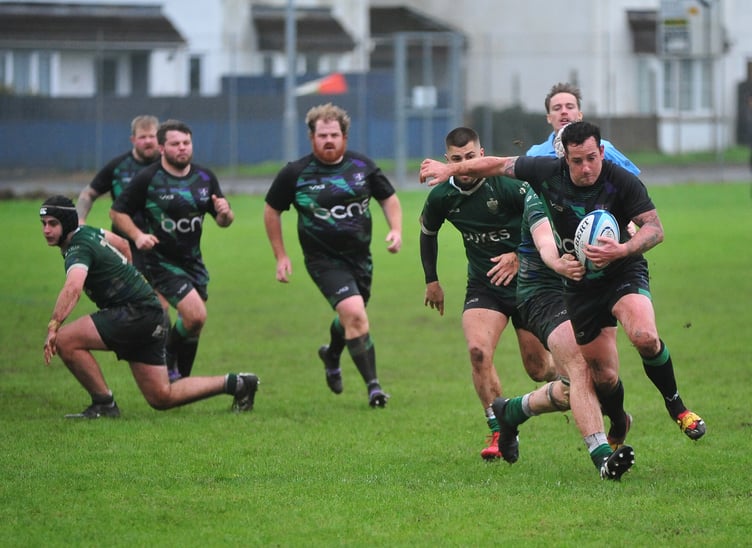 Rugby. New Cross 1st XV versus Sidmouth 2nd XV