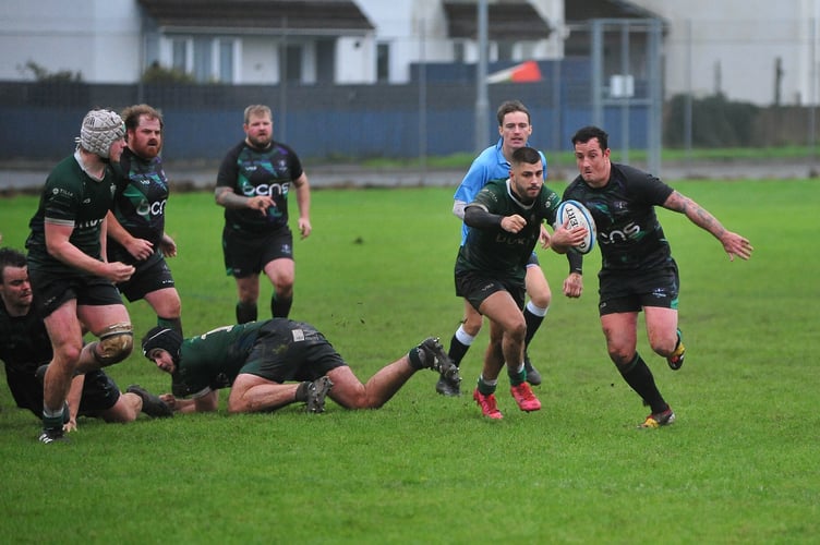 Rugby. New Cross 1st XV versus Sidmouth 2nd XV