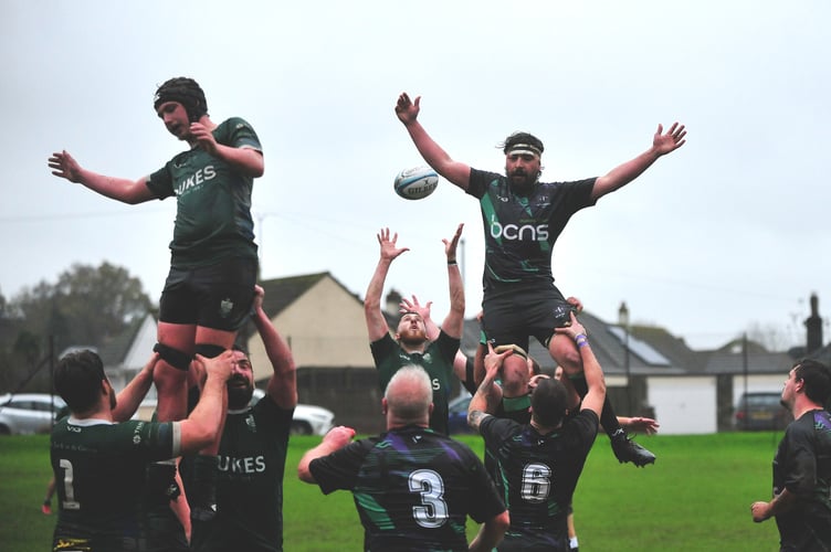 Rugby. New Cross 1st XV versus Sidmouth 2nd XV