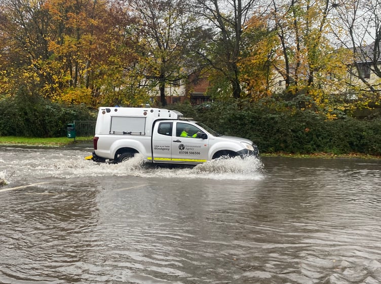 Storm Bert. Flooding in Kingsteignton