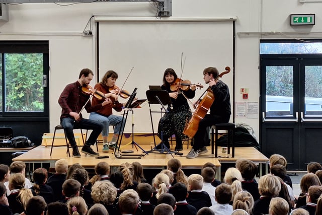 Pupils enjoy workshop with renowned quartet