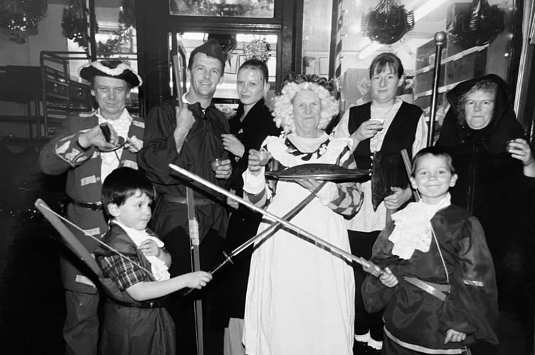 CJ's Bakery join in the late night Christmas shopping fun in Ashburton by going with a Robin Hood theme in December 1997