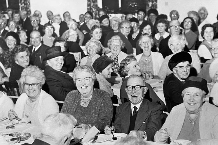 Kingsteignton OAPs Christmas party from  December 1970