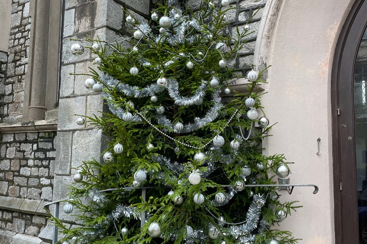 Anyone is welcome to add messages to the Christmas Memorial Tree in Teignmouth