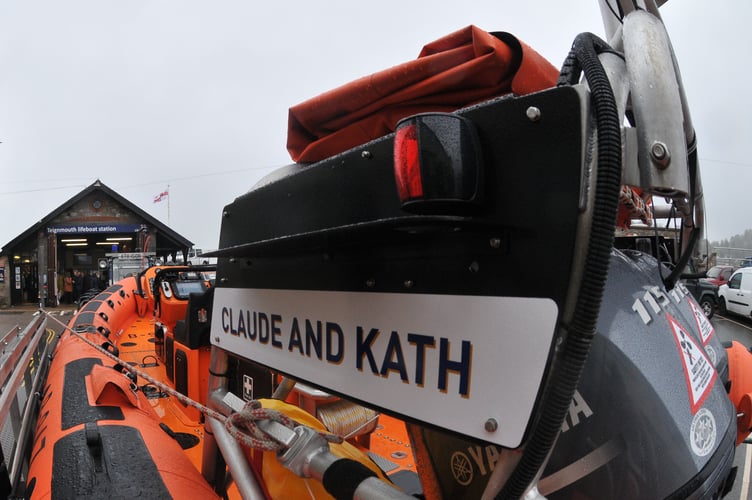 Teignmouth RNLI open boat house to let the public meet the new B-Class Atlantic 85 lifeboat Claude and Kath