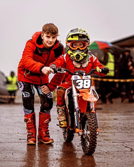 Isaac Ash (L) with his young prodigy George Hutchings, courtesy of TPMX Media
