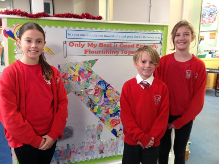 Pupils at Blackpool CE primary school in Liverton.