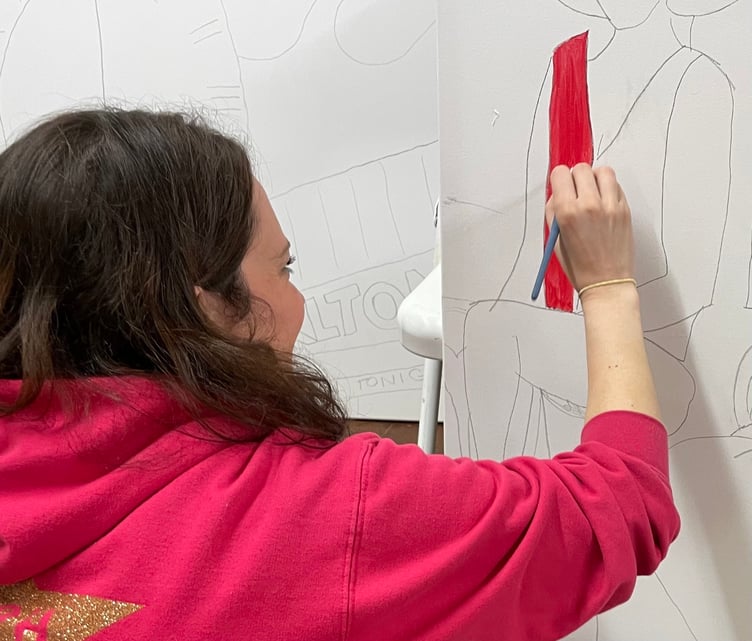 Emma Firth Teignmouth Players 60th anniversary mural