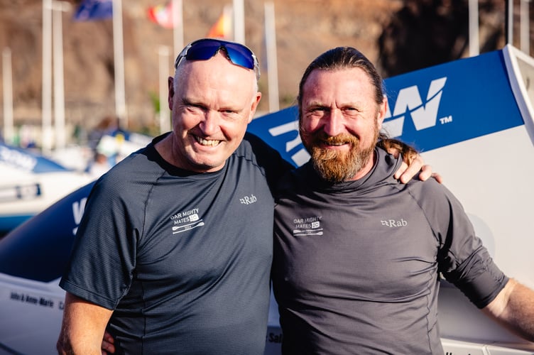 Andy Purvis and Tim Cox in La Gomera as they prepare to row across. the Atlantic. (Photo: World's Toughest Row)