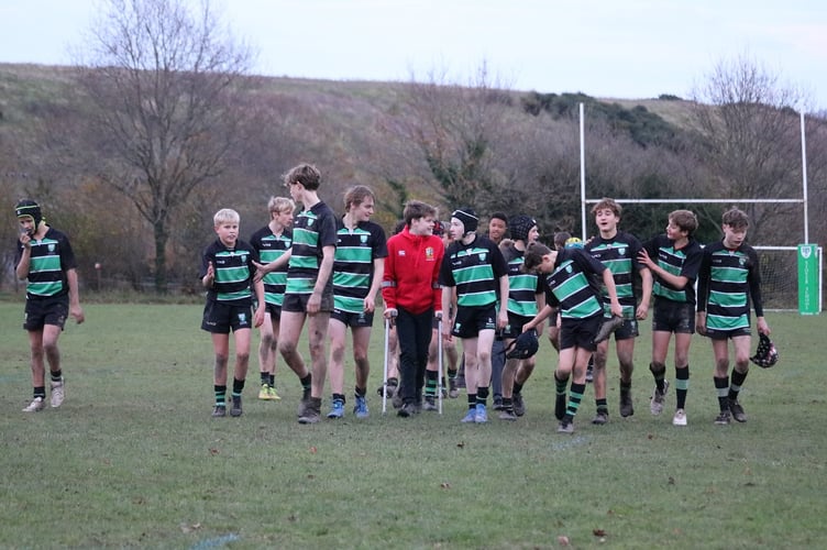 Stover School's victorious U14 boys team