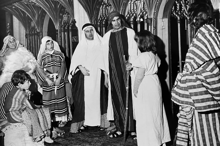 Nativity play performed at Bovey Tracey Parish Church on December 20, 1975
