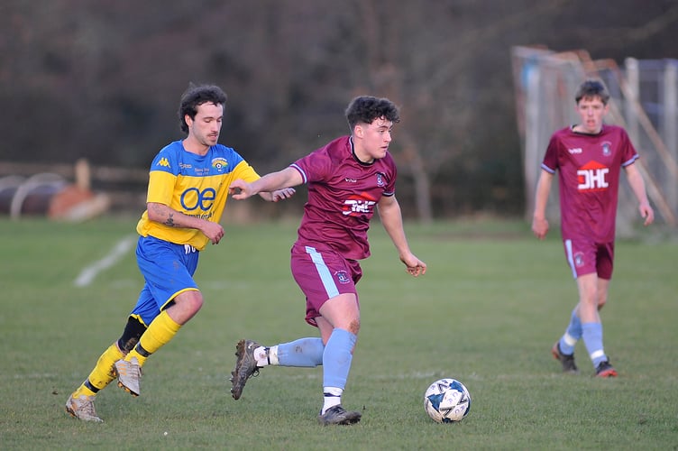Football. South Devon Football League Premier Division. Chudleigh Athletic versus Harbertonford. A comprehensive 7-0 win for Chudleigh in this Herald Cup clash