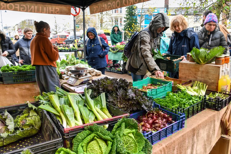 Fresh festive veg from Shillingford Vegetable at Teignmouth Farmer's Market