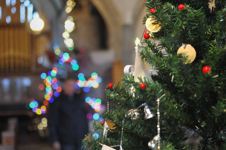  Christmas Tree Festival at  St Pancras Church, Widecombe-in-the-Moor