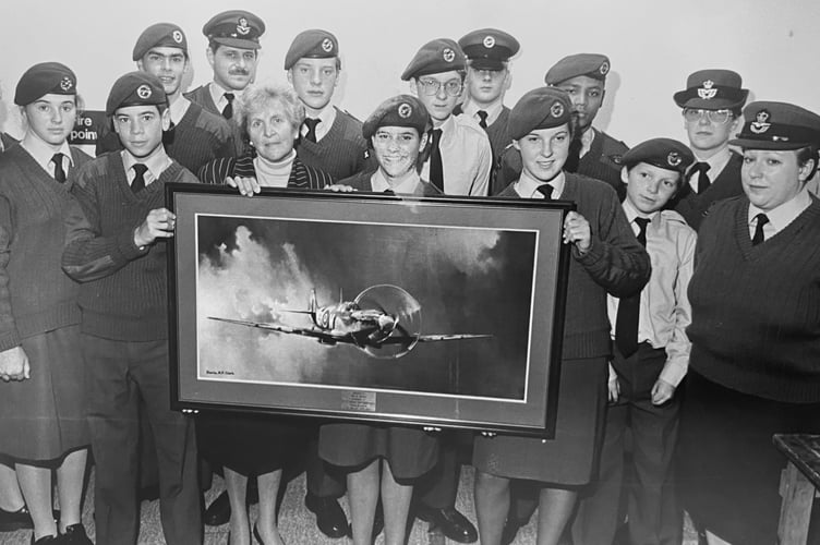Teignmouth Air Training Corps were presented with a framed print of a Spitfire in September 1995 by Maria Murphy  in memory of Flt Lt Richard (Spud) Murphy who was a civilian instructor at 61 Squadron ATC from 1978 to 1995
