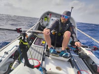 Atlantic rowers break 1000-mile mark