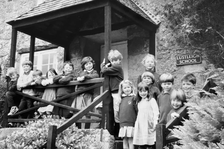 Pupils from Lustleigh School pose for the camera in May 1995