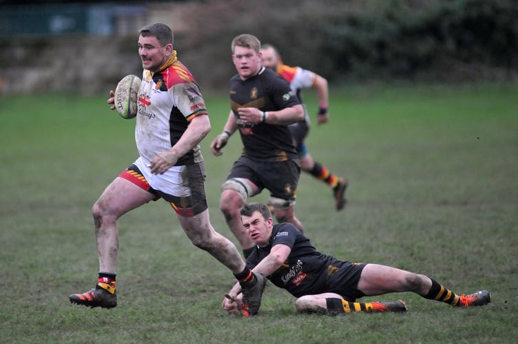 Rugby. Counties 3 Tribute Devon West.  Newton Abbot Spartans versus Crediton 2nd XV