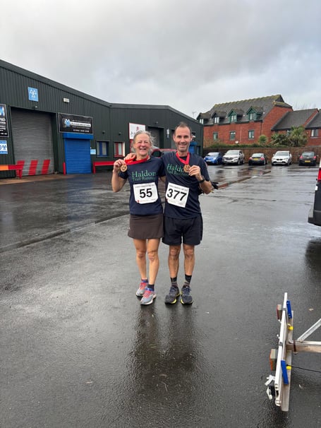 Anthea and Chris at the First Chance 10k