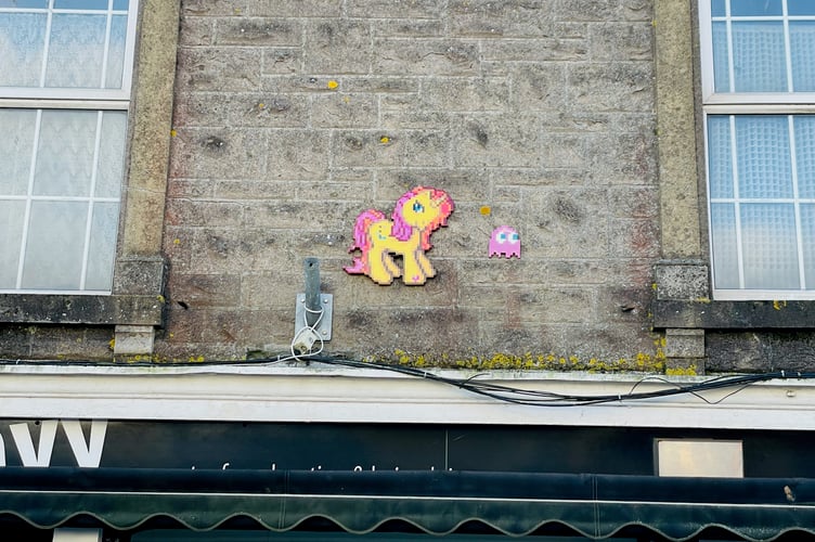 My Little Pony prances above Envy Hair Salon on Northumberland Place Teignmouth Ghost TQ14