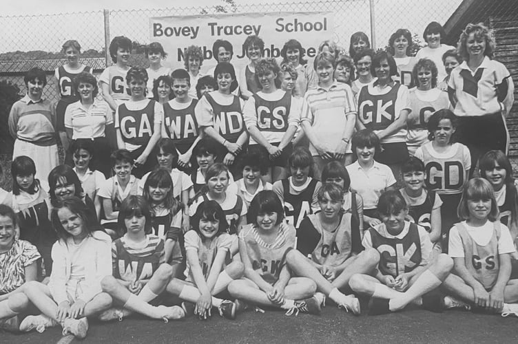 Competitors who took part in the Bovey Tracey Primary School net ball jamboree in June 1986