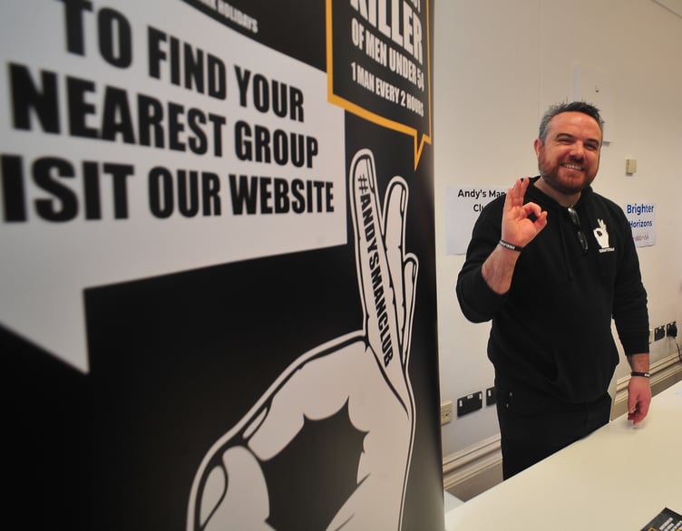 Health and Wellbeing Fair held at Newton Abbot Library.Steve Doyle from Andy's Man Club