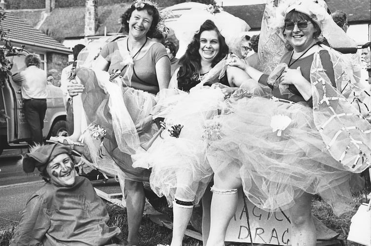 Bovey Tracey Carnival from 1976. Puff the Magic Dragon from Carnival Mums and their Helpers
