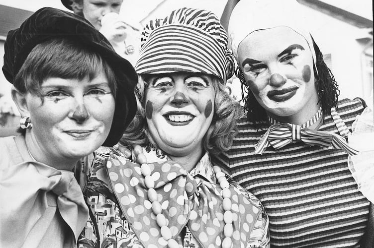 Bovey Tracey Carnival from 1976. Bring on the Clowns