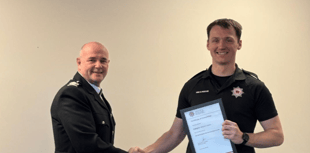 Fire station's newest team member bags 'Recruit Award'