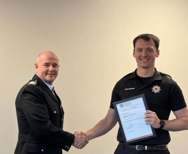 Fire station's newest team member bags 'Recruit Award'