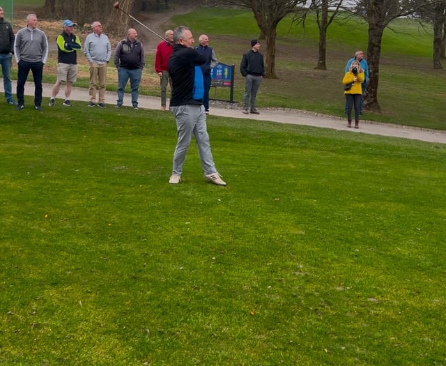Club captain tees off at Dainton Park