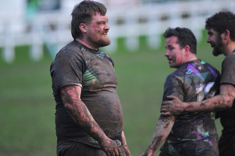 Rugby. Sidmouth 2nd XV versus  News Cross 1st XV.  In what is best described as boggy conditions New Cross pulled out all the stops in the second half to secure a 22-22 away draw against Sidmouth with a try in the final seconds of the game.