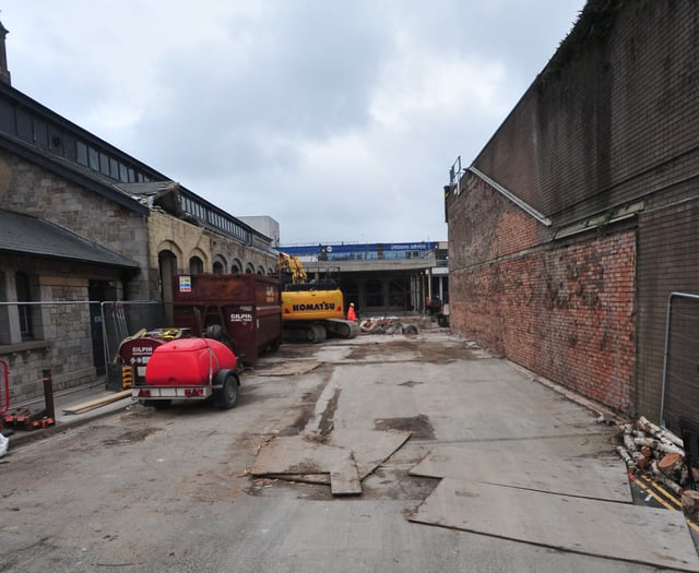 WATCH: Work continues at Newton Abbot market 