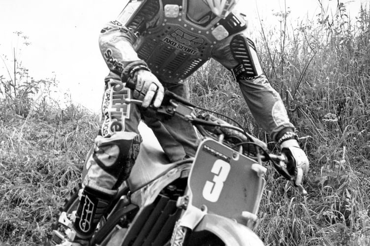 Teignmouth Community College pupil Daniel Murray (15) on his KX125 motocross bike at the Teignmouth Community Festival in June 1994