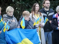 WATCH: Town commemorates third anniversary of Ukraine war