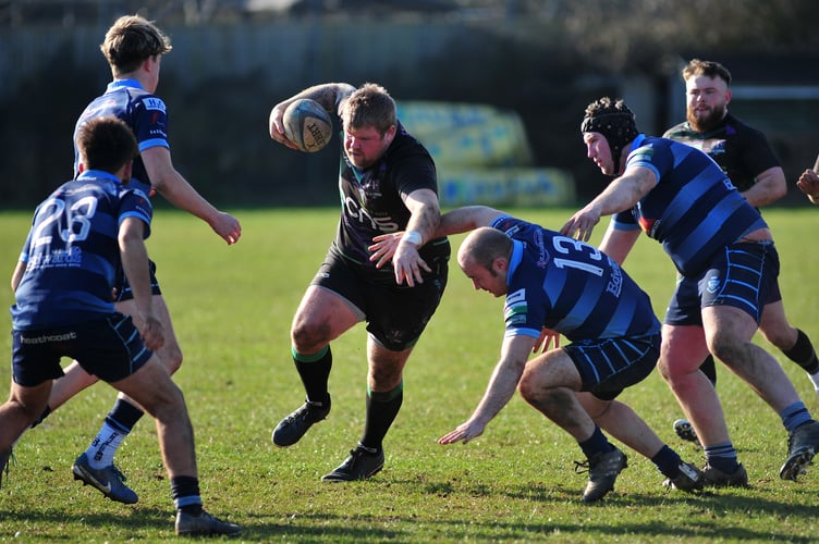 Rugby. New Cross 1st XV versus Tiverton 2nd XV