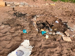 Rubbish dumped at beauty spot