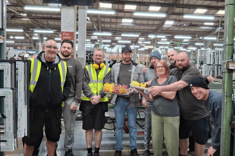 Employees from Sierra Windows in Paignton raised close to £200 for the charity 