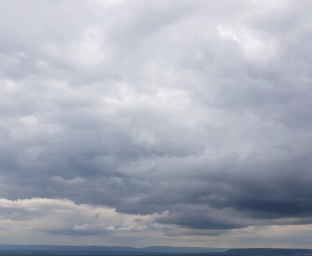 Overcast today with a chance of afternoon rain, cloudy tomorrow