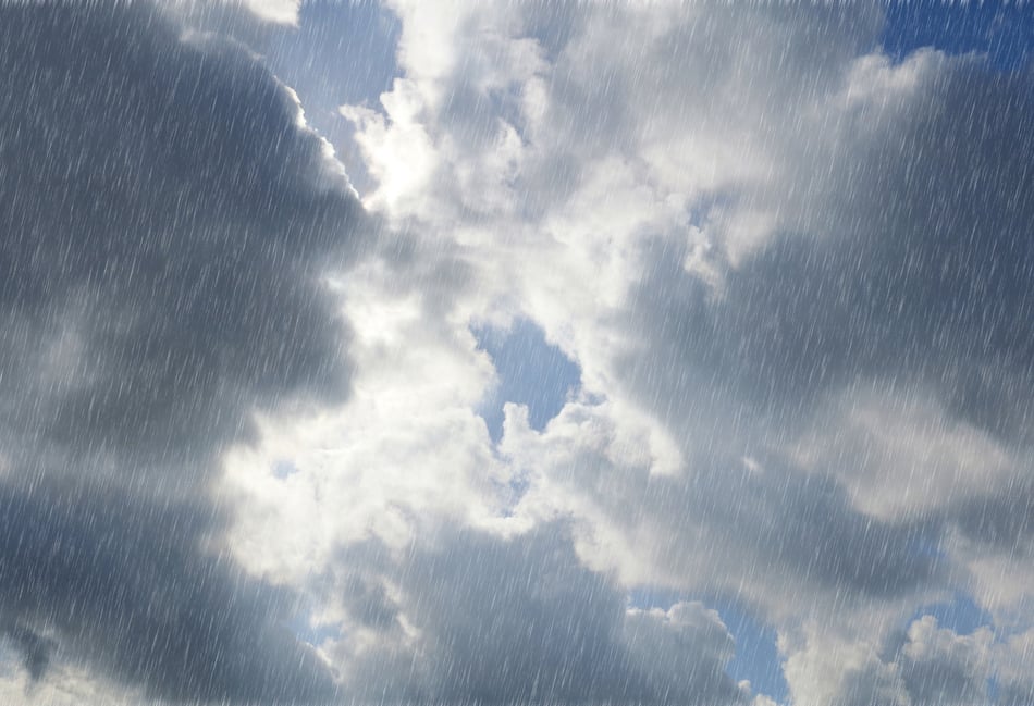 Patchy rain nearby today and sunny tomorrow