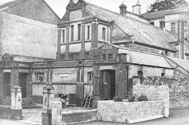 An undated image of the Shaftesbury Hall, now the Shaftesbury Theatre, in Dawlish showing its original brickwork