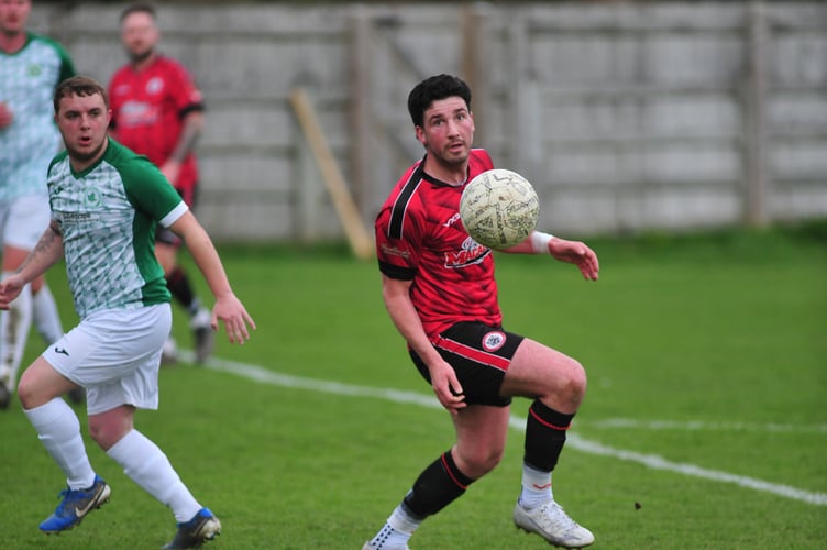 South Devon Football League Herald Cup action from Bovey Tracey  2nds versus Ivybridge Town 2nds.  A 2-0 win for Bovey 