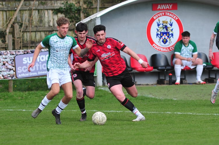 South Devon Football League Herald Cup action from Bovey Tracey  2nds versus Ivybridge Town 2nds.  A 2-0 win for Bovey 