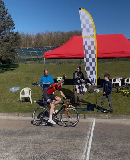 Meryn celebrates winning in Cornwall