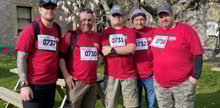 Teenager joins charity walk in memory of his dad